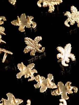 Medieval belt mount “Leaf”, 1360-1500 years (10 pcs) Belt mounts