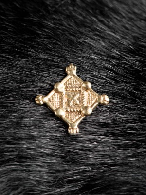 Medieval square-shaped belt mount, 1300-1500 years Belt mounts