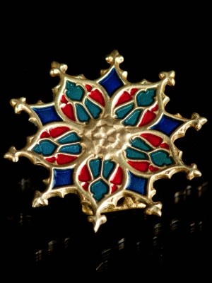 Medieval enameled fastener, XIII-XV centuries Spille e cerniere