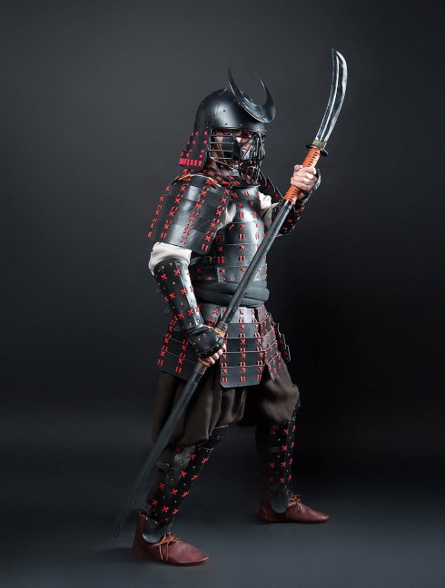 O Yoroi - Japanese samurai leather warrior armor Armure de plaques