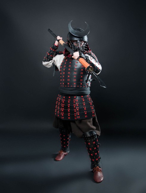 O Yoroi - Japanese samurai leather warrior armor Corazza