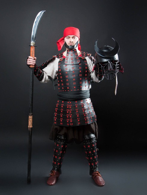 O Yoroi - Japanese samurai leather warrior armor Armure de plaques