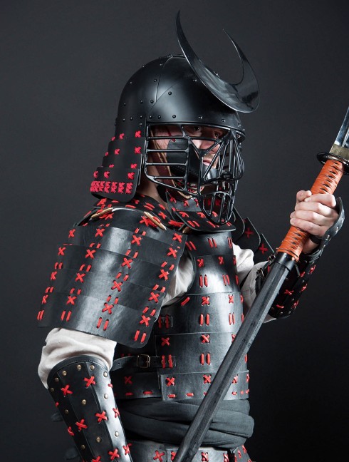 O Yoroi - Japanese samurai leather warrior armor Corazza