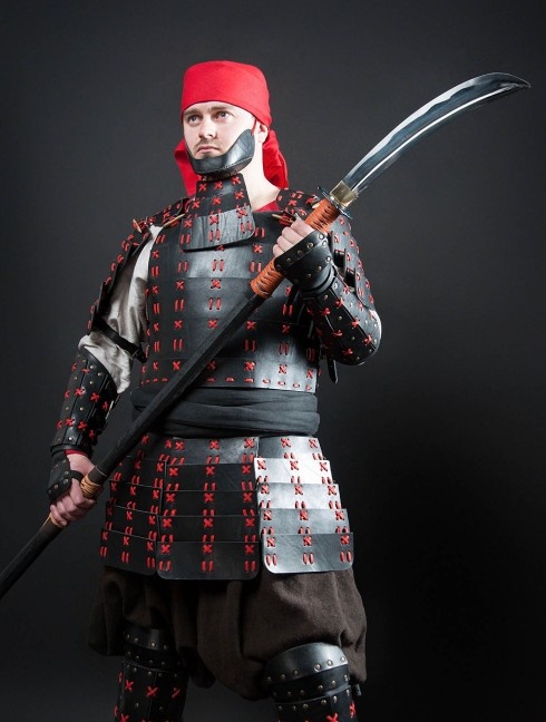 O Yoroi - Japanese samurai leather warrior armor Corazza