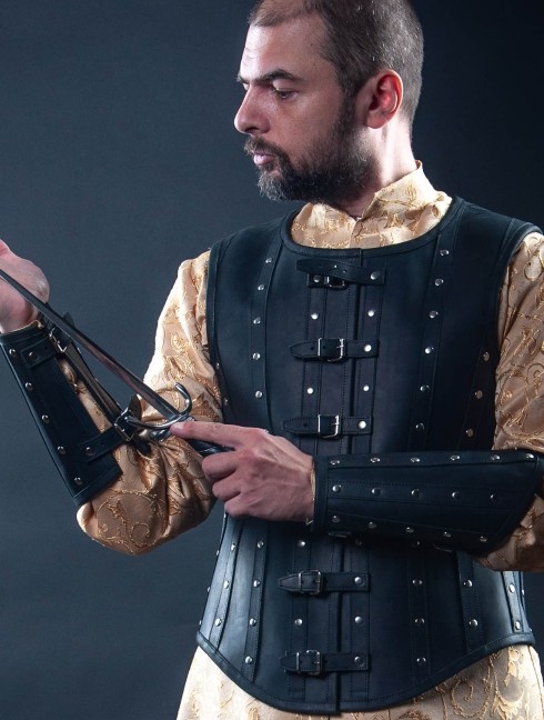 Leather vest and bracers in Renaissance style Corazza
