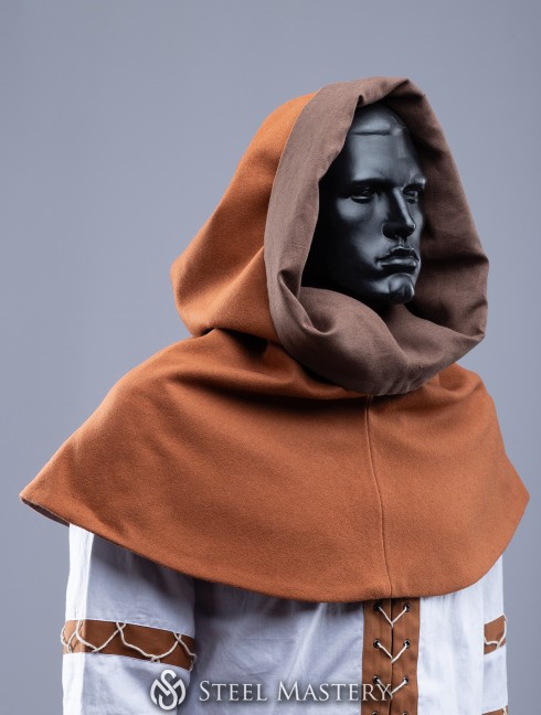 Medieval hood with long tail Headwear