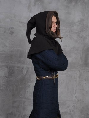 Medieval hood with long tail Copricapo