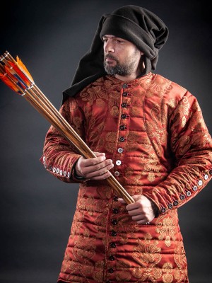 Royal gambeson of patterned fabric Gambesons