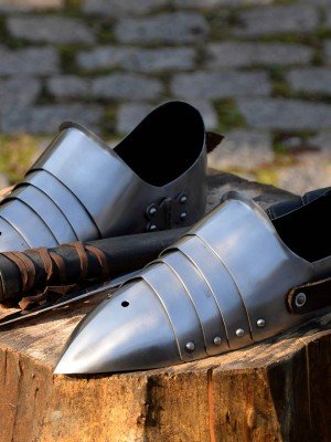 Plate sabatons for modern sword fencing Plate armor