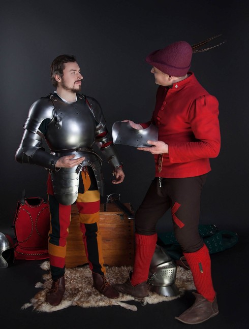 Plate cuirass with tassets, a part of the jousting knight armor, XVI century Plate armor