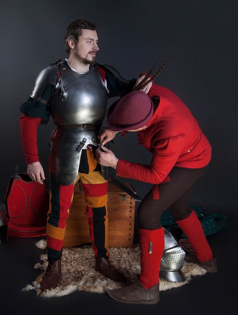 Plate cuirass with tassets, a part of the jousting knight armor, XVI century Plate armor
