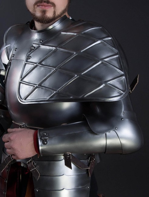 Full arm protection with pauldron, a part of the jousting knight armor, XVI century Armadura de placas