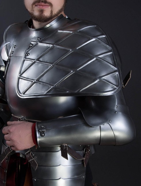 Full arm protection with pauldron, a part of the jousting knight armor, XVI century Armure de plaques