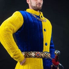 Velvet gambeson, quarter colored image-1