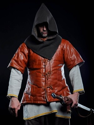 LEATHER VIKING GAMBESON