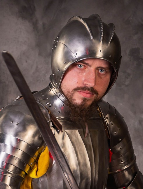 OPEN-FACED LANDSKNEHT BURGONET HELMET 