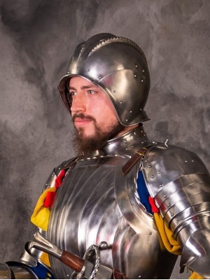 OPEN-FACED LANDSKNEHT BURGONET HELMET