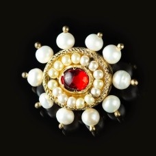 Brooch with red stone, late XV c.   image-1