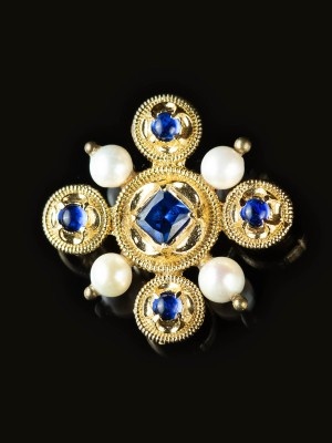 Brooch from picture of Jean Changenet - "Three Prophets" Spille e cerniere