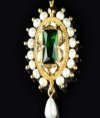 Brooch of Mary of Burgundy with green stone, early XVI c. image-1