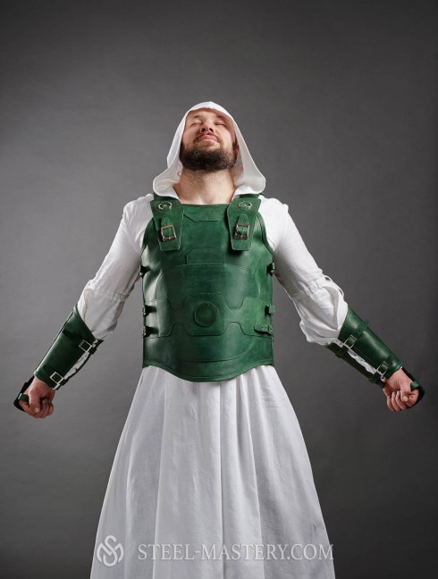 LEATHER ASSASSIN ARMOR: VEST AND BRACERS  Armatura fantastica