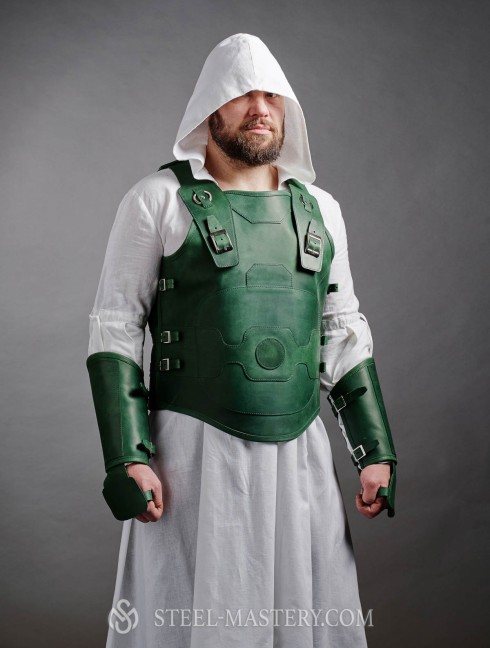 LEATHER ASSASSIN ARMOR: VEST AND BRACERS  Armatura fantastica