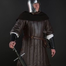 LEATHER GAMBESON JACKET image-1