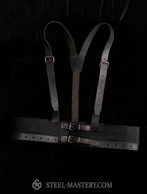 Belt for chausses with leather suspenders Cappelli e pantaloni