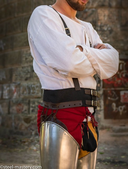 Belt for chausses with leather suspenders Chausses et pantalons