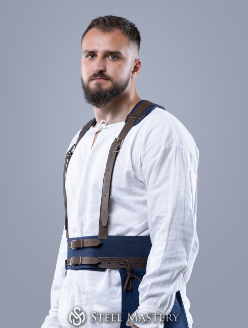 Belt for chausses with leather suspenders Cappelli e pantaloni