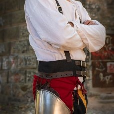Belt for chausses with leather suspenders image-1