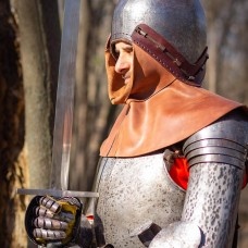 KNIGHT BASCINET HELMET OF XIV CENTURY image-1