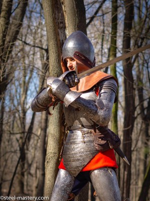 KNIGHT STRAPPED-ON BREASTPLATE OF XIV CENTURY 