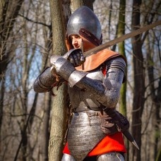 KNIGHT STRAPPED-ON BREASTPLATE OF XIV CENTURY image-1