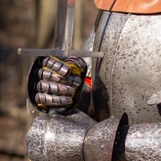 KNIGHT’S BLACKENED PLATE GLOVES, XIV-XV CENTURY image-1
