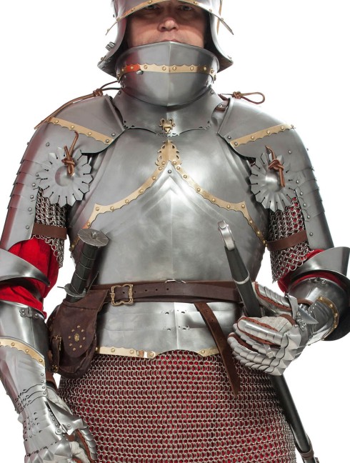 GERMAN GOTHIC CUIRASS, XV CENTURY Kürasse,Brustplatten und Ringkragen