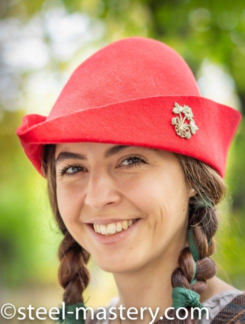 Tyrolean hat with a curly edge Headwear