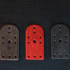 Leather lamellar plates, 10 holes (100 pieces in the set) image-1