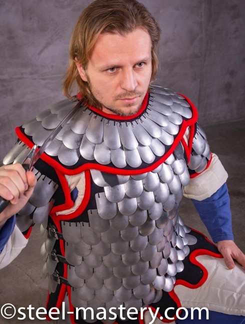 Scale pelerine, part of steel scale armor Corazza per corpo e lamiere