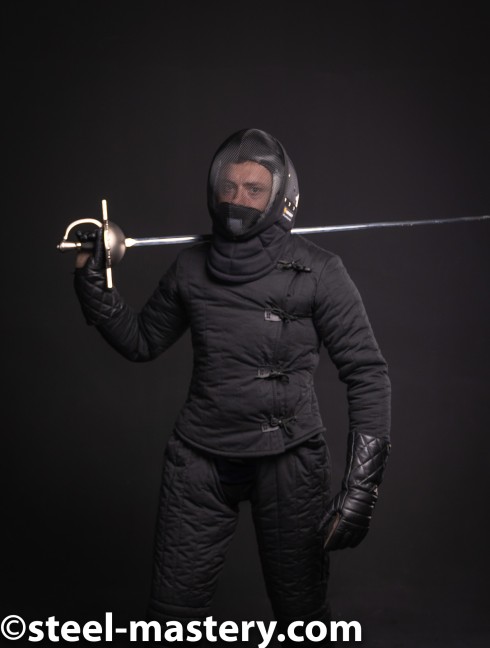BLACK FENCING JACKET   Gambeson