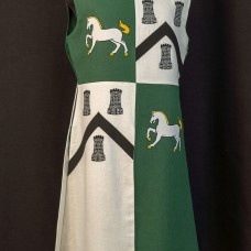 QUARTER COLORED TABARD WITH HORSES AND TOWERS image-1