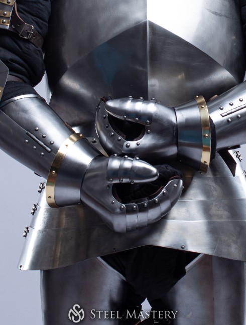 BATTLE PLATE GAUNTLETS Guantelete y manoplas con dedos metálicos