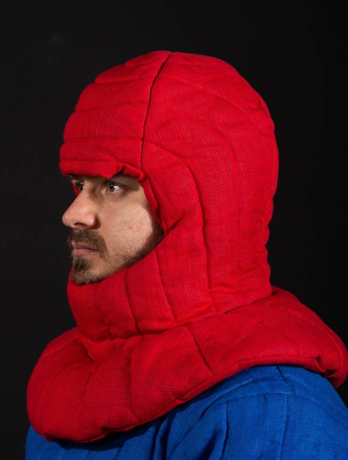 Padded Medieval coif Gepolsterte hauben und kappen