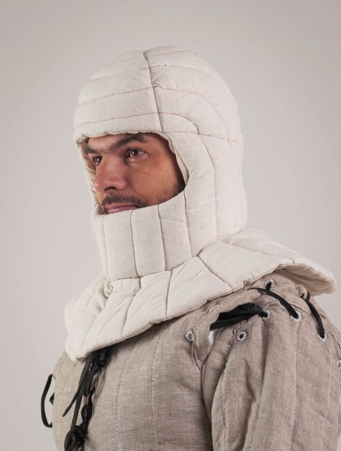 Padded Medieval coif Gepolsterte hauben und kappen