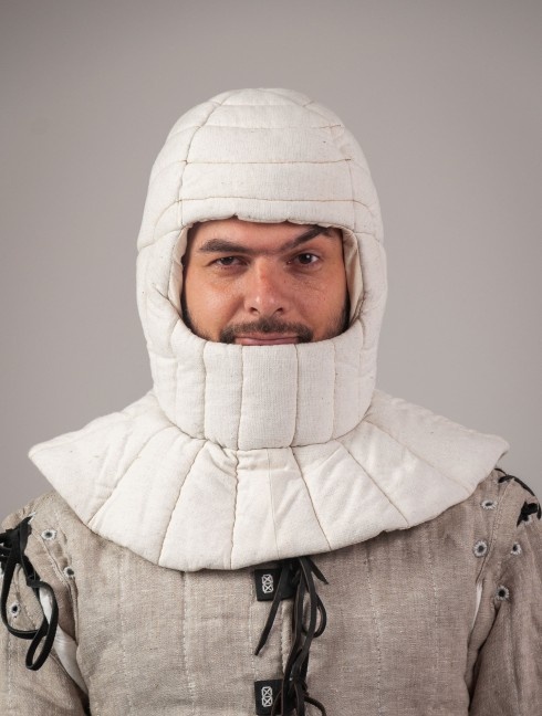 Padded Medieval coif Forros acolchados y gorros