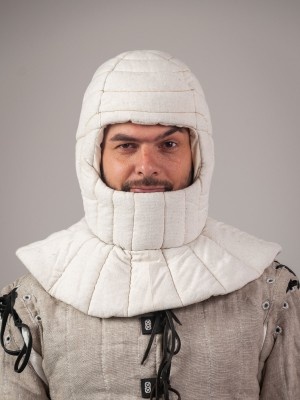 Padded Medieval coif Gepolsterte hauben und kappen