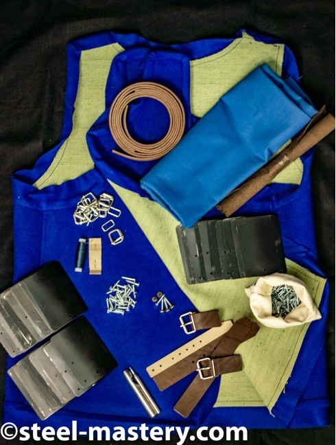 Do It Yourself Middle Ages brigandine with fastenings from the front  Brigantine