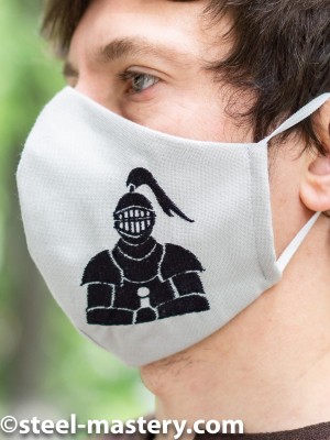 Decorative face mask with embroidery "Armor" Headwear