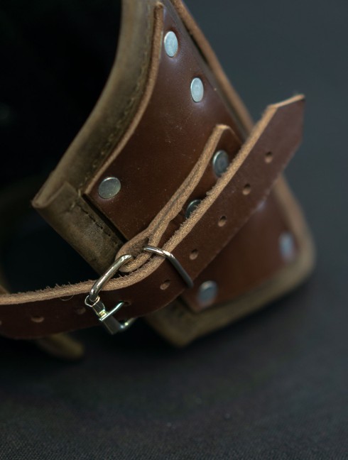 BROWN LEATHER PROTECTION OF UPPER PART OF ARM 