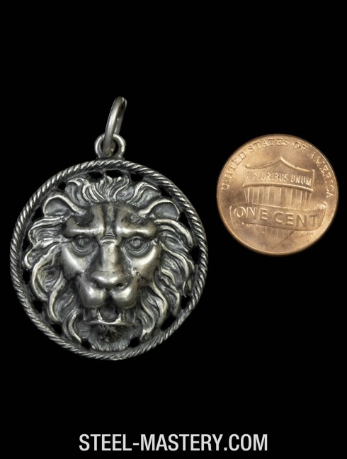 African wild lion medallion Pendants